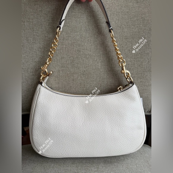 Coach White Shoulder Bag with Gold and Gray Accents - Picture 2 of 8